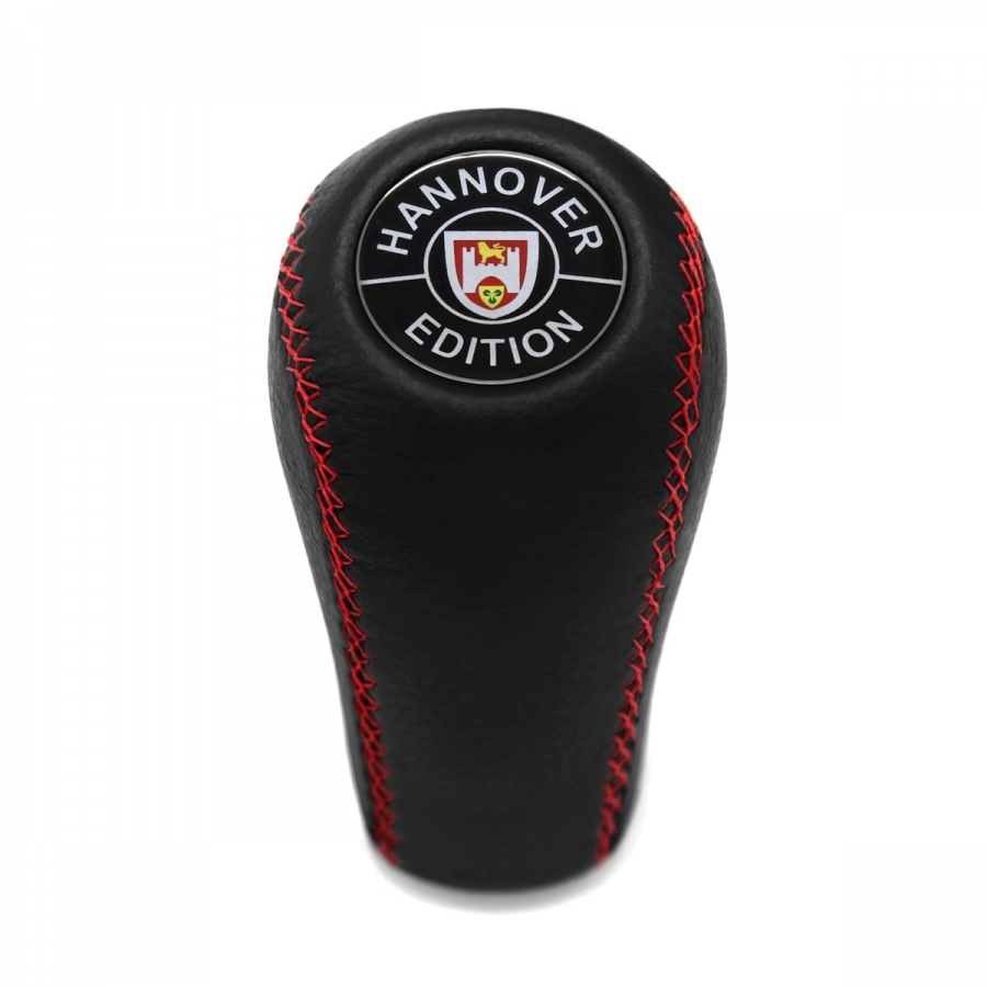 Volkswagen Hannover Edition Red Stitched Leather Shift Knob 4 & 5 Speed Manual Transmission Shifter Lever Screw-On Type M12x1.5