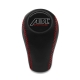 Volkswagen ABT Gear Shift Knob Genuine Leather Red Stitched 4 & 5 Speed Manual Transmission Shifter Lever Screw-On Type M12x1.5