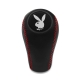 Volkswagen Playboy Shift Knob Genuine Leather Red Stitched 4 & 5 Speed Manual Transmission Shifter Lever Screw-On Type M12x1.5