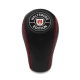 Volkswagen Wolfsburg Edition Shift Knob Leather Red Stitch 4 & 5 Speed Manual Transmission Shifter Lever Screw-On Type M12x1.5