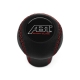Volkswagen ABT Red Stitched Gear Shift Knob 5 Speed Manual Transmission Genuine Leather Gear Shifter Lever Screw-On Type M12x1.5