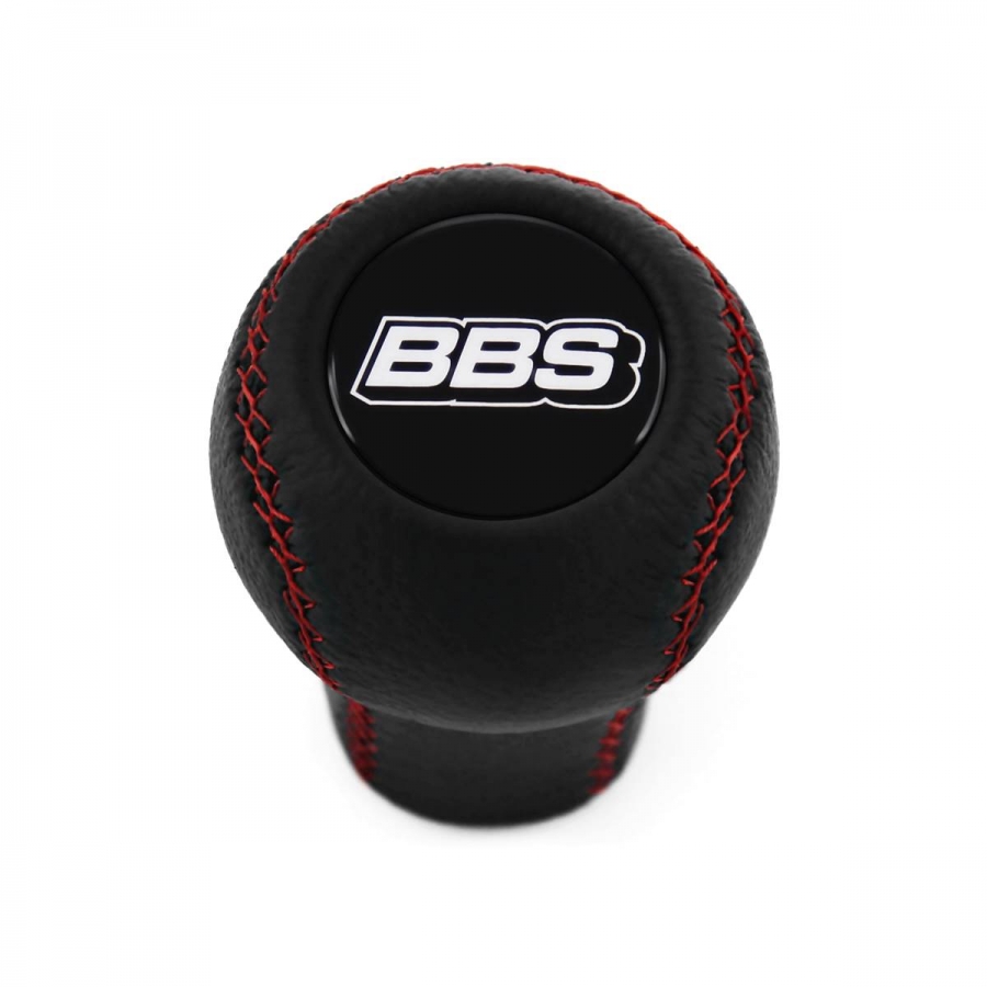 Volkswagen BBS Red Stitched Gear Shift Knob 5 Speed Manual Transmission Genuine Leather Gear Shifter Lever Screw-On Type M12x1.5