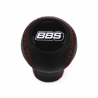 Volkswagen BBS Red Stitched Gear Shift Knob 4 & 5 Speed Manual Transmission Genuine Leather Shifter Lever Screw-On Type M12x1.5