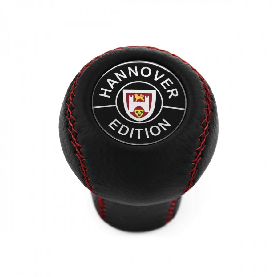 Volkswagen Hannover Edition Red Stitched Shift Knob 5 Speed Manual Transmission Genuine Leather Shifter Screw-On Type M12x1.5