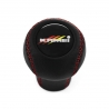 Volkswagen Kamei Red Stitched Shift Knob 4 & 5 Speed Manual Transmission Genuine Leather Shifter Lever Screw-On Type M12x1.5