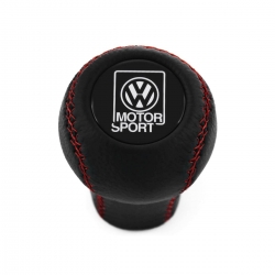 Volkswagen Motorsport Red Stitched Shift Knob 4 & 5 Speed Manual Transmission Real Leather Shifter Lever Screw-On Type M12x1.5