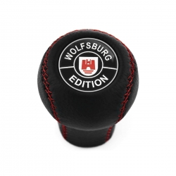 Volkswagen Motorsport Red Stitched Shift Knob 4 & 5 Speed Manual Transmission Real Leather Shifter Lever Screw-On Type M12x1.5