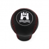 Volkswagen Wolfsburg Edition Red Stitched Shift Knob 4 & 5 Speed Manual Transmission Leather Shifter Lever Screw-On Type M12x1.5
