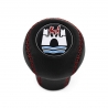 Volkswagen Wolfsburg Edition Red Stitched Shift Knob 4 & 5 Speed Manual Transmission Leather Shifter Lever Screw-On Type M12x1.5