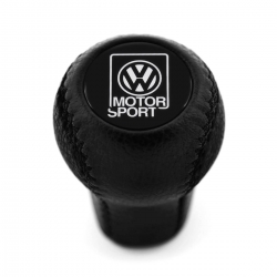 Volkswagen Motorsport Genuine Leather Gear Shift Knob 4 & 5 Speed Manual Transmission Shifter Lever Screw-On Type M12x1.5