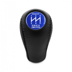 Toyota Trust Grex Blue Gear Stick Shift Knob Genuine Leather 5 Speed Manual Transmission Shifter Lever Screw-On Type M12x1.25