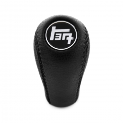 Toyota TEQ Black Gear Stick Shift Knob Genuine Leather 5 & 6 Speed Manual Transmission Shifter Lever Screw-On Type M12x1.25