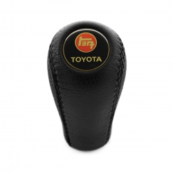 Toyota TEQ Vintage Gear Stick Shift Knob Genuine Leather 5 & 6 Speed Manual Transmission Shifter Lever Screw-On Type M12x1.25
