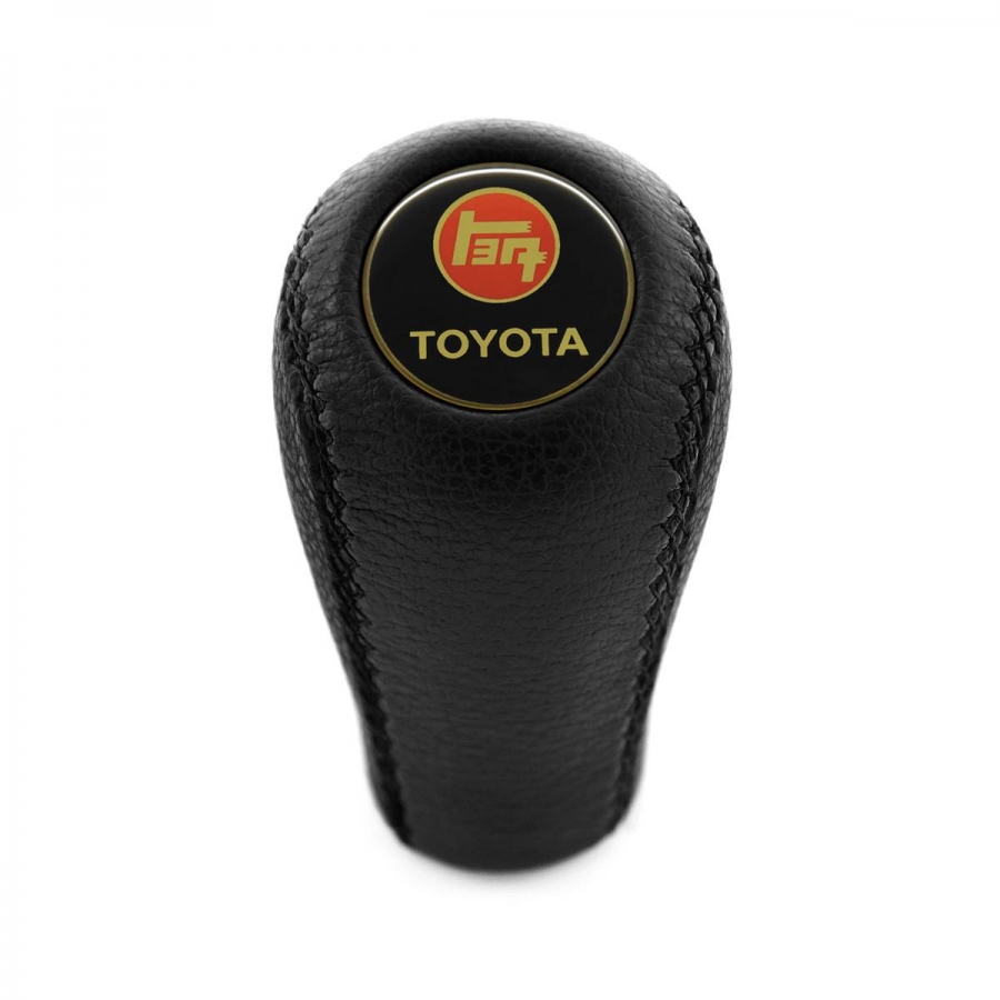 Toyota TEQ Vintage Gear Stick Shift Knob Genuine Leather 5 & 6 Speed Manual Transmission Shifter Lever Screw-On Type M12x1.25
