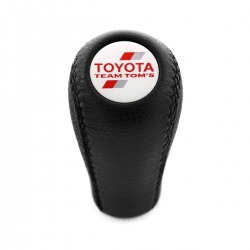 Toyota Team TOM'S Gear Stick Shift Knob Genuine Leather 5 & 6 Speed Manual Transmission Shifter Lever Screw-On Type M12x1.25