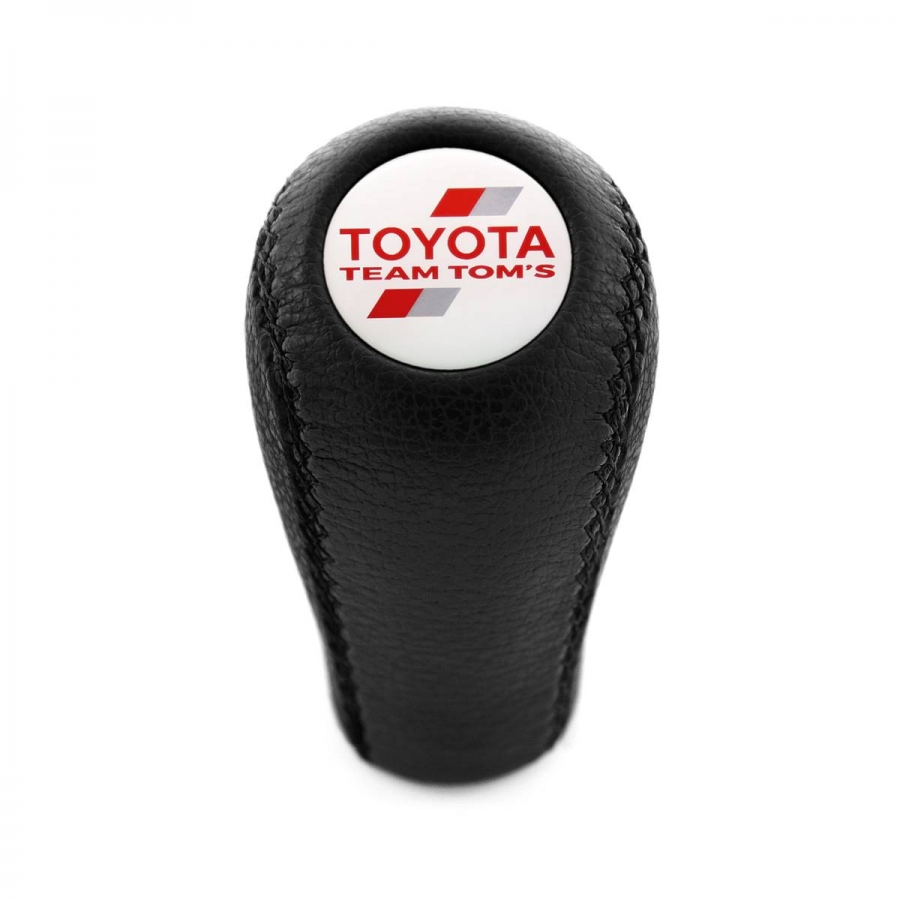 Toyota Team TOM'S Gear Stick Shift Knob Genuine Leather 5 & 6 Speed Manual Transmission Shifter Lever Screw-On Type M12x1.25