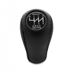 Toyota Trust Grex Black Gear Stick Shift Knob 6 Speed Manual Transmission Genuine Leather Shifter Lever Screw-On Type M12x1.25