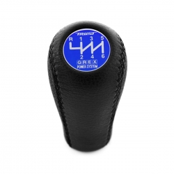 Toyota Trust Grex Blue Gear Stick Shift Knob 6 Speed Manual Transmission Genuine Leather Shifter Lever Screw-On Type M12x1.25