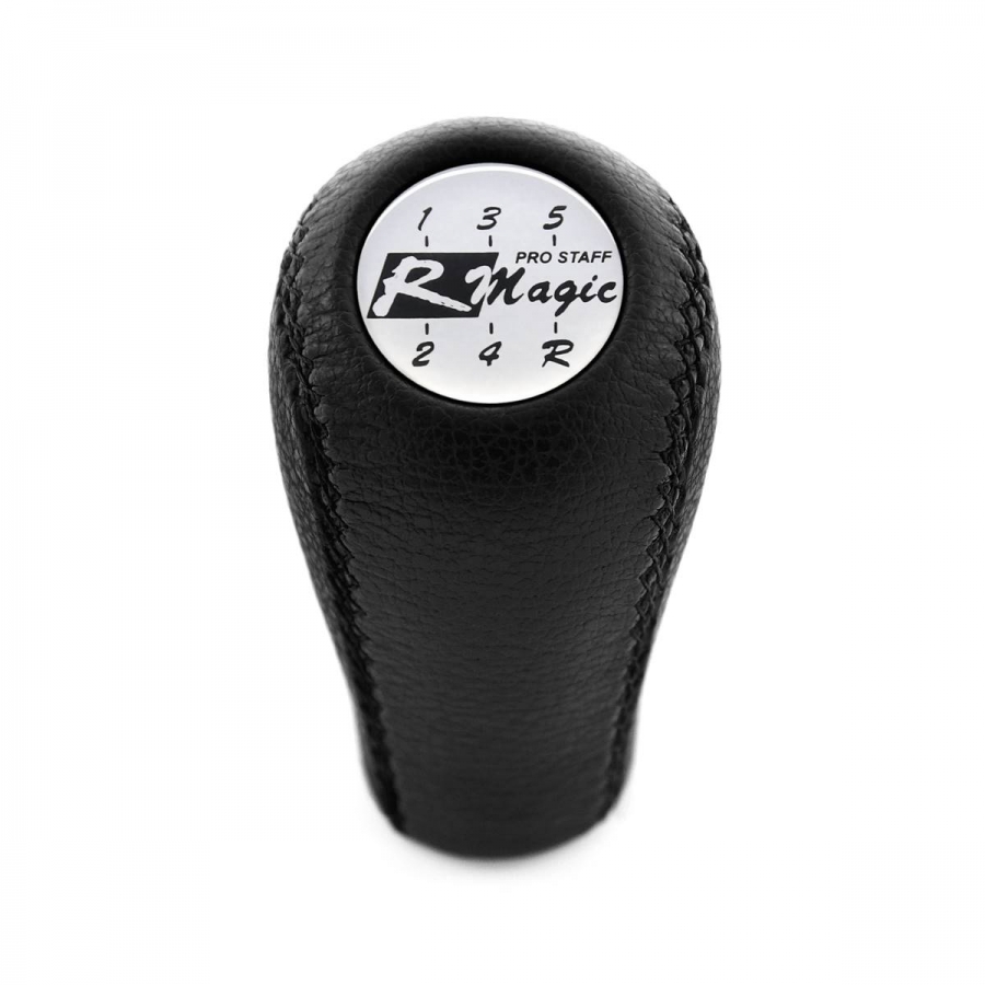 Toyota R Magic Gear Stick Shift Knob Genuine Leather 5 Speed Manual Transmission Shifter Lever Screw-On Type M12x1.25