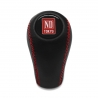 Toyota Nardi Tokyo Red Stitch Gear Stick Shift Knob Real Leather 5 & 6 Speed Manual Gearbox Shifter Lever Screw-On Type M12x1.25