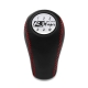 Toyota R Magic Gear Stick Shift Knob Real Leather Red Stitched 5 Speed Manual Transmission Shifter Lever Screw-On Type M12x1.25