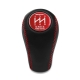 Toyota Trust Grex Red Gear Shift Knob Real Leather Red Stitched 5 Speed Manual Gearbox Shifter Lever Screw-On Type M12x1.25
