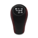 Volkswagen Gear Shift Knob Genuine Leather Red Stitched 4 Speed Manual Transmission Shifter Lever Screw-On Type M12x1.5