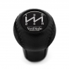 Mazda VeilSide Black Emblem Real Leather Short Shift Knob 5 Speed Manual Transmission Shifter Lever Screw-On Type M10x1.25