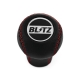 Mazda Blitz Shift Knob 5 & 6 Speed Manual Transmission Red Stitched Genuine Leather Gear Shifter Lever Screw-On Type M10x1.25