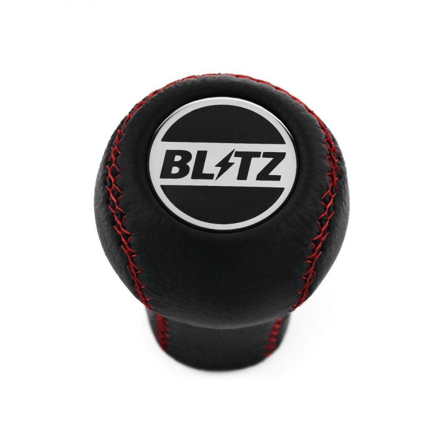Mazda Blitz Shift Knob 5 & 6 Speed Manual Transmission Red Stitched Genuine Leather Gear Shifter Lever Screw-On Type M10x1.25