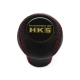 Mazda HKS Shift Knob Red Stitched 5 & 6 Speed Manual Transmission Genuine Leather Gear Shifter Lever Screw-On Type M10x1.25