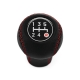Mazda Genuine Leather Short Shift Knob 5 Speed Manual Transmission Red Stitched Gear Shifter Lever Screw-On Type M10x1.25