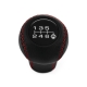Mazda Short Shift Knob Genuine Leather Red Stitched 6 Speed Manual Transmission Shifter Lever Screw-On Type M10x1.25