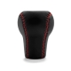Mazda Trust Grex Red Stitched Genuine Leather Short Shift Knob 6 Speed Manual Transmission Shifter Lever Screw-On Type M10x1.25