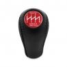Mazda Trust Grex Red Emblem Leather Screw-On Type Gear Shift Knob 6 Speed Manual Transmission Shifter Lever M10x1.25