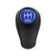 Mazda Trust Grex Blue Emblem Leather Screw-On Type Short Shift Knob 5 Speed Manual Transmission Shifter Lever M10x1.25
