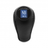 Mazda Nardi Tokyo Blue Emblem Real Leather Gear Stick Shift Knob 5 & 6 Speed Manual Transmission Shifter Lever Screw-On M10x1.25