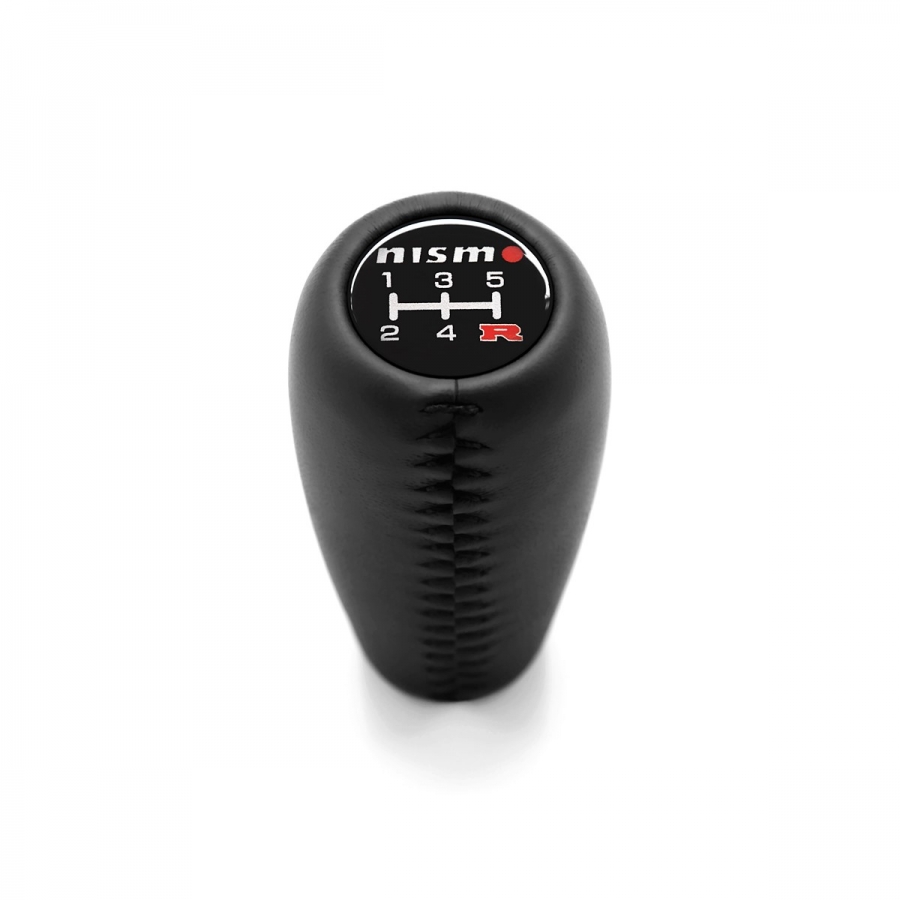 Nissan Nismo Short Shift Knob OEM Part Number 32865-RN003 5 Speed MT Genuine Leather Shifter Lever Screw-On Type M10x1.25