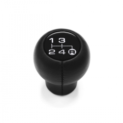 Datsun Round Short Shift Knob 4 Speed Manual Transmission Genuine Leather Gear Shifter Lever Screw-On Type M8x1.25